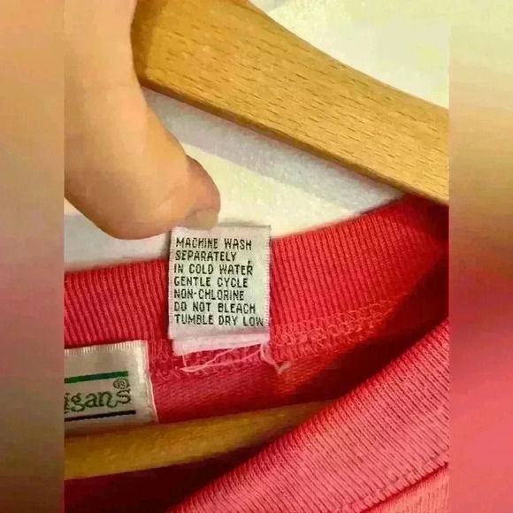 Vintage 90’s Shenanigans button up sweatshirt pink with floral embroidery sz. S - Picture 9 of 13